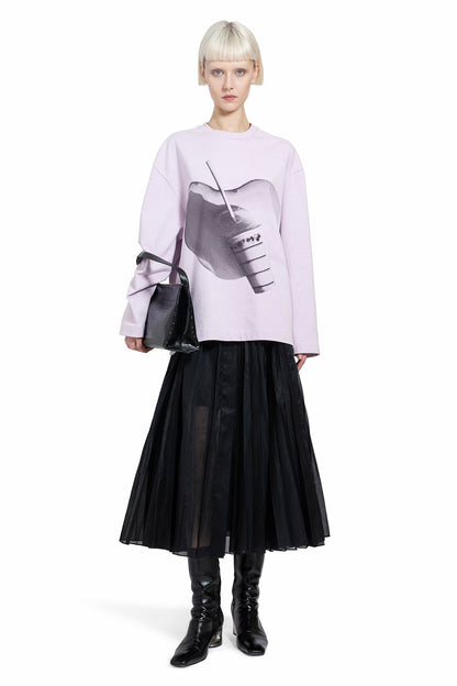 JIL SANDER WOMAN PURPLE T-SHIRTS