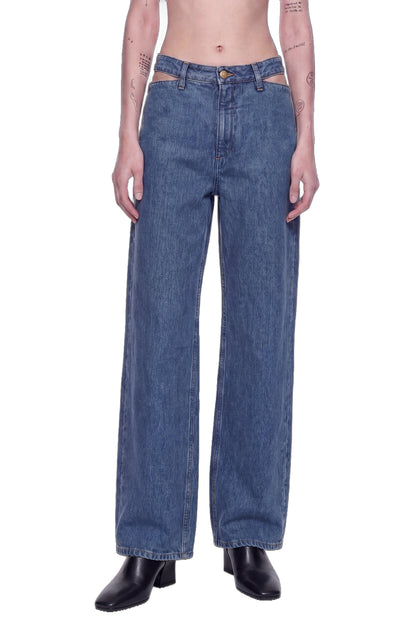 Cut-Out 5 Pocket Jeans