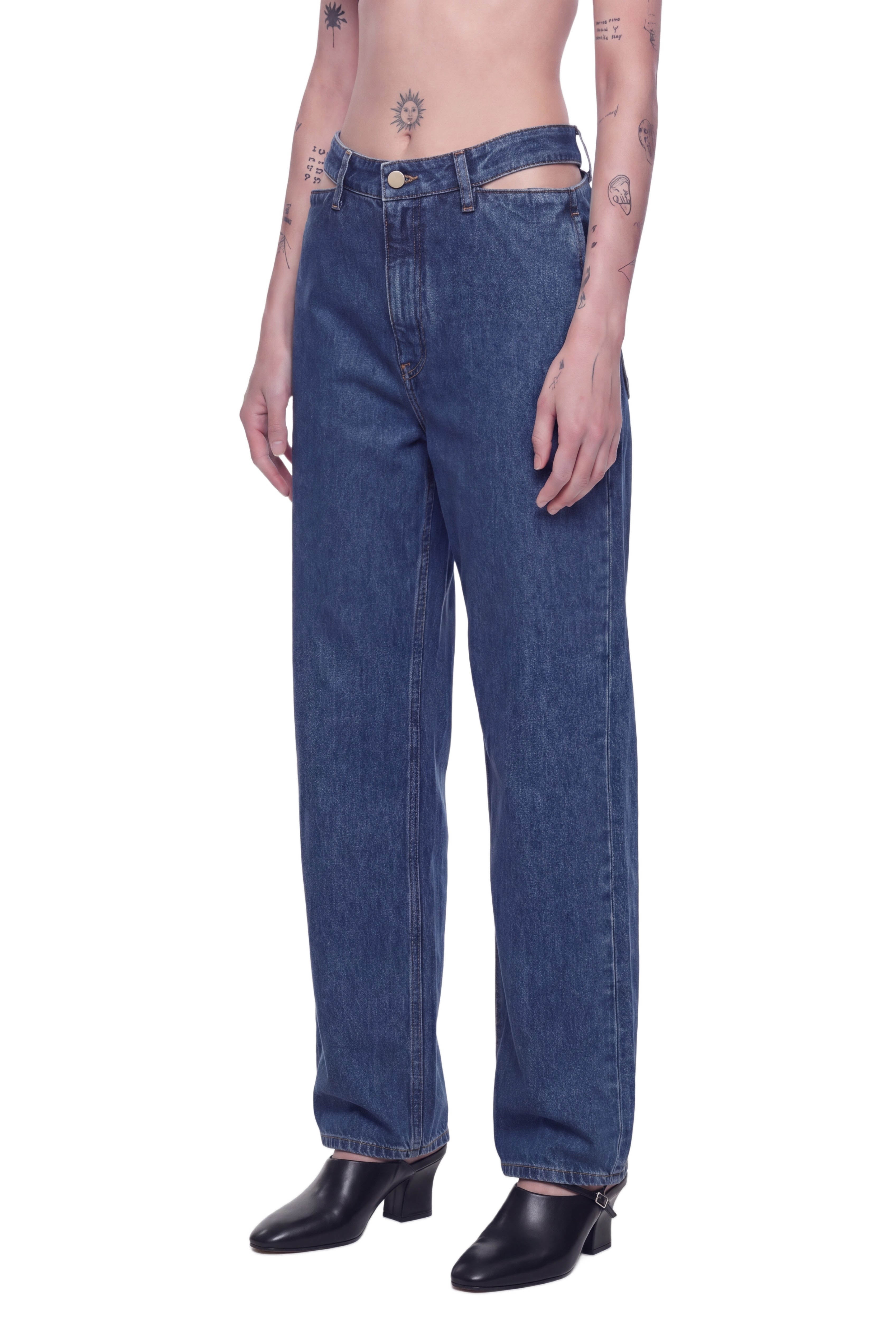 Cut-Out 5 Pocket Jeans