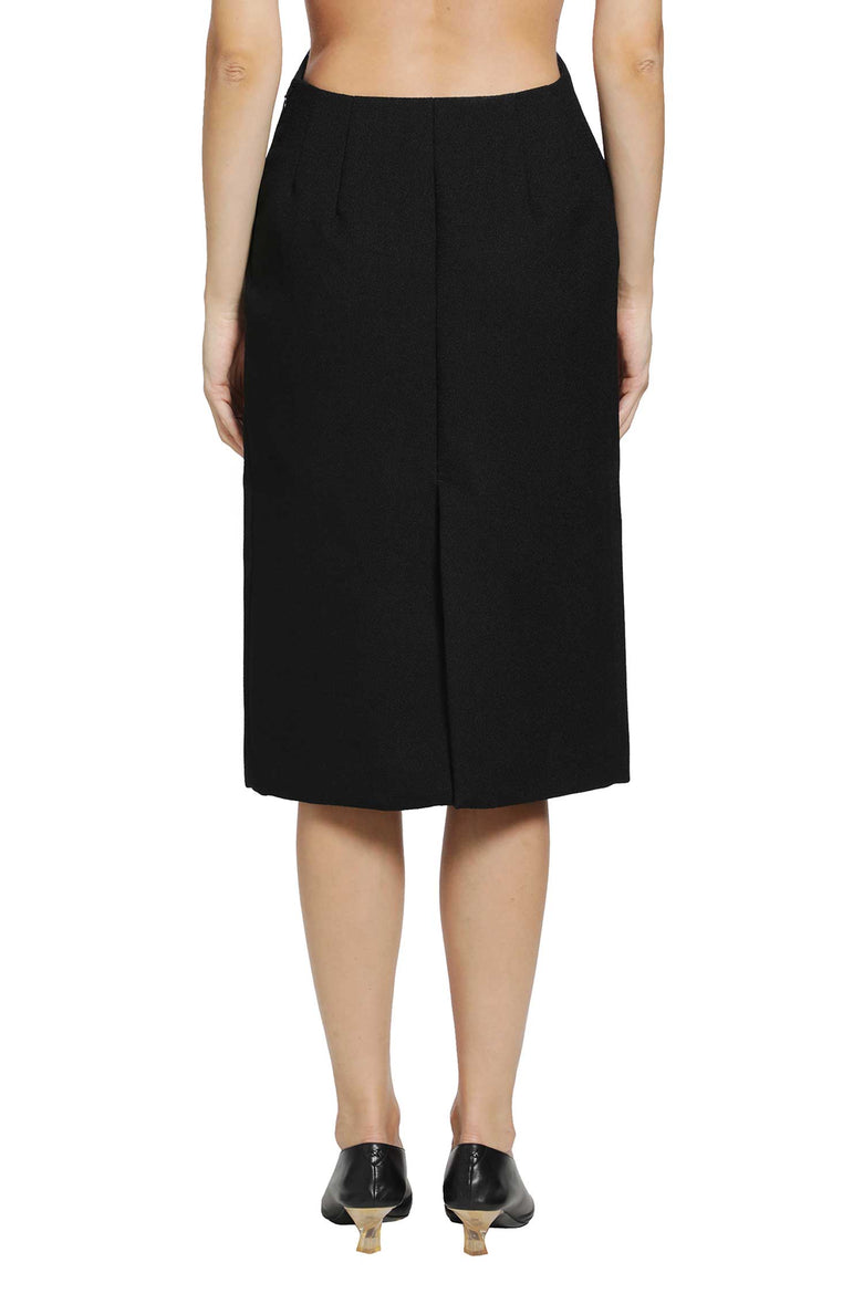 JIL SANDER Wool Sablé Skirt woman