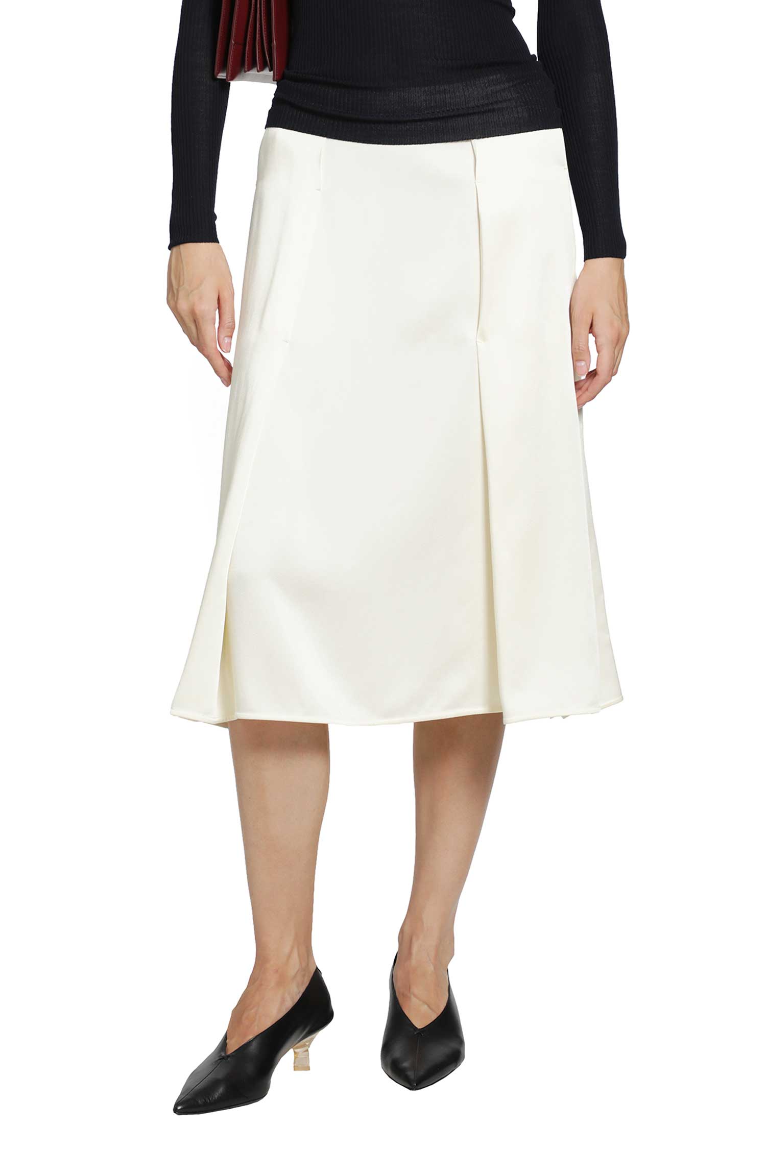Envers Satin Pleated Skirt