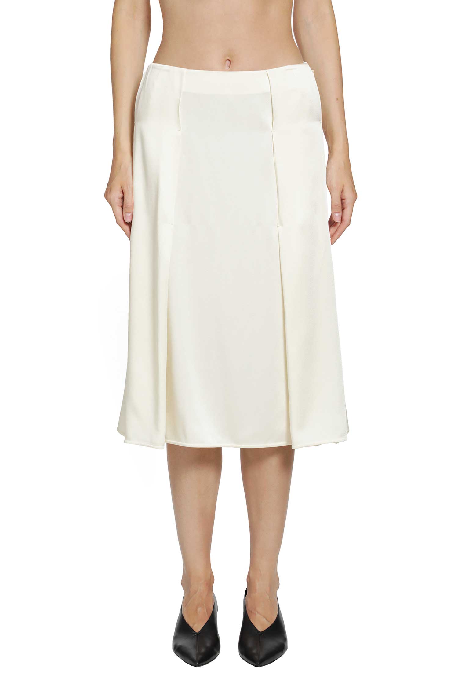 JIL SANDER Envers Satin Pleated Skirt woman