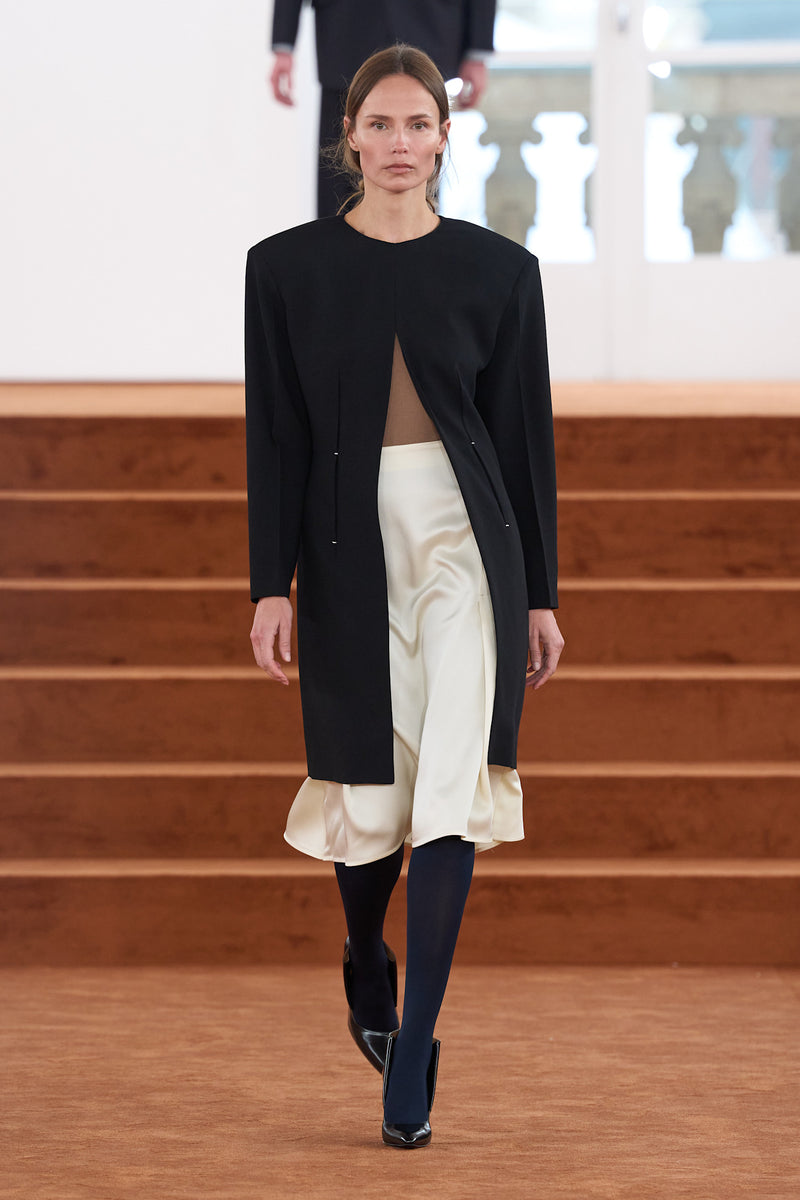 JIL SANDER Envers Satin Pleated Skirt woman