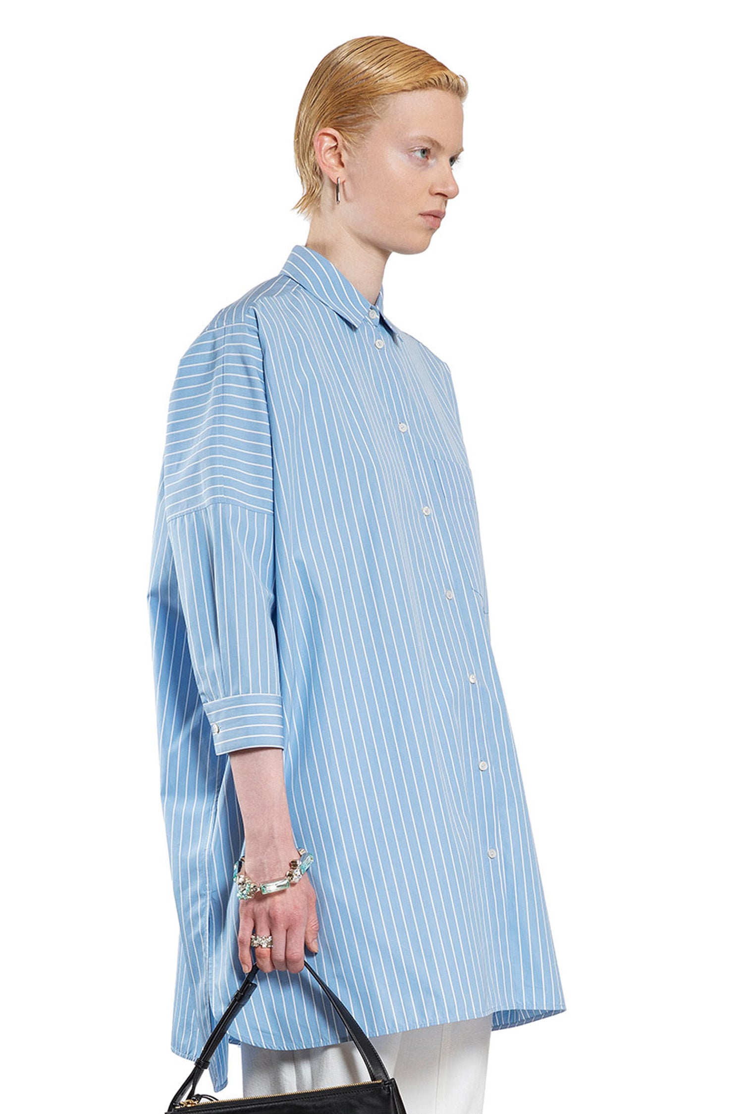 JIL SANDER WOMAN BLUE SHIRTS