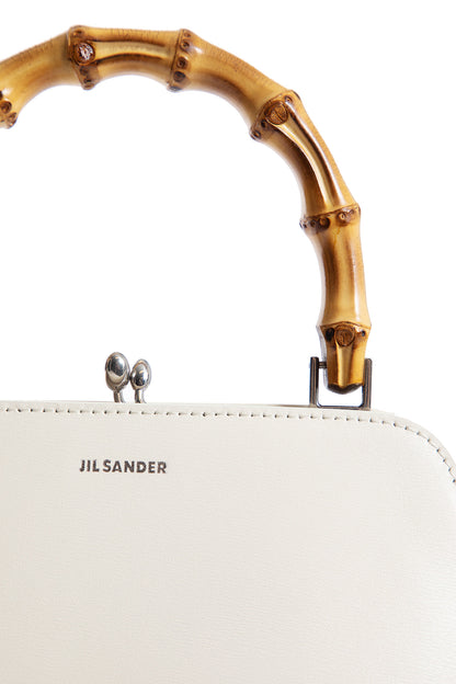 JIL SANDER WOMAN WHITE TOP HANDLE BAGS