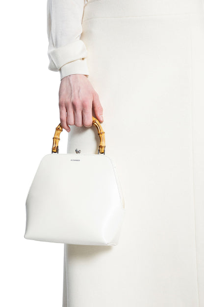 JIL SANDER WOMAN WHITE TOP HANDLE BAGS