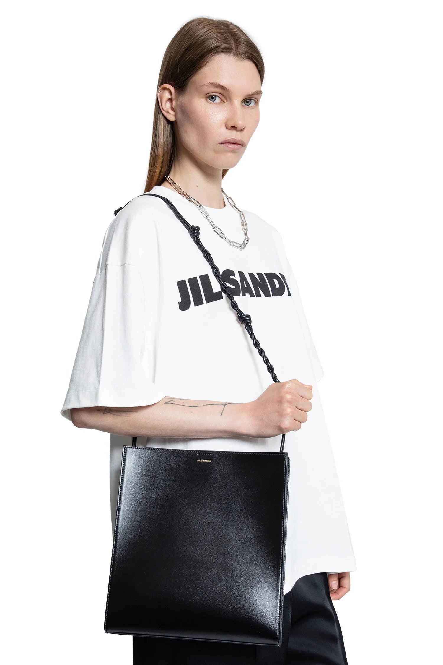 JIL SANDER WOMAN BLACK SHOULDER BAGS - Antonioli.eu