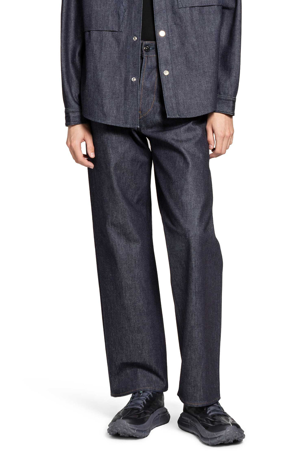 STONE ISLAND J100006 Indigo Denim Loose Fit Jeans man