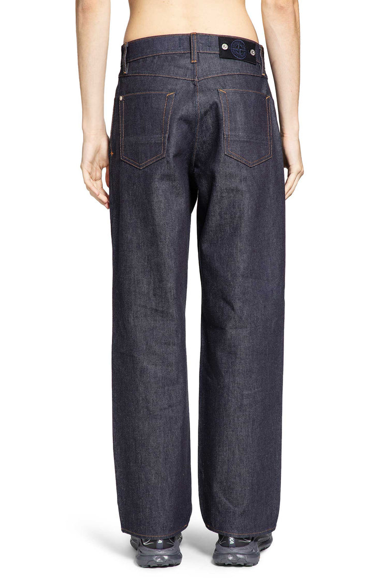 STONE ISLAND J100006 Indigo Denim Loose Fit Jeans man
