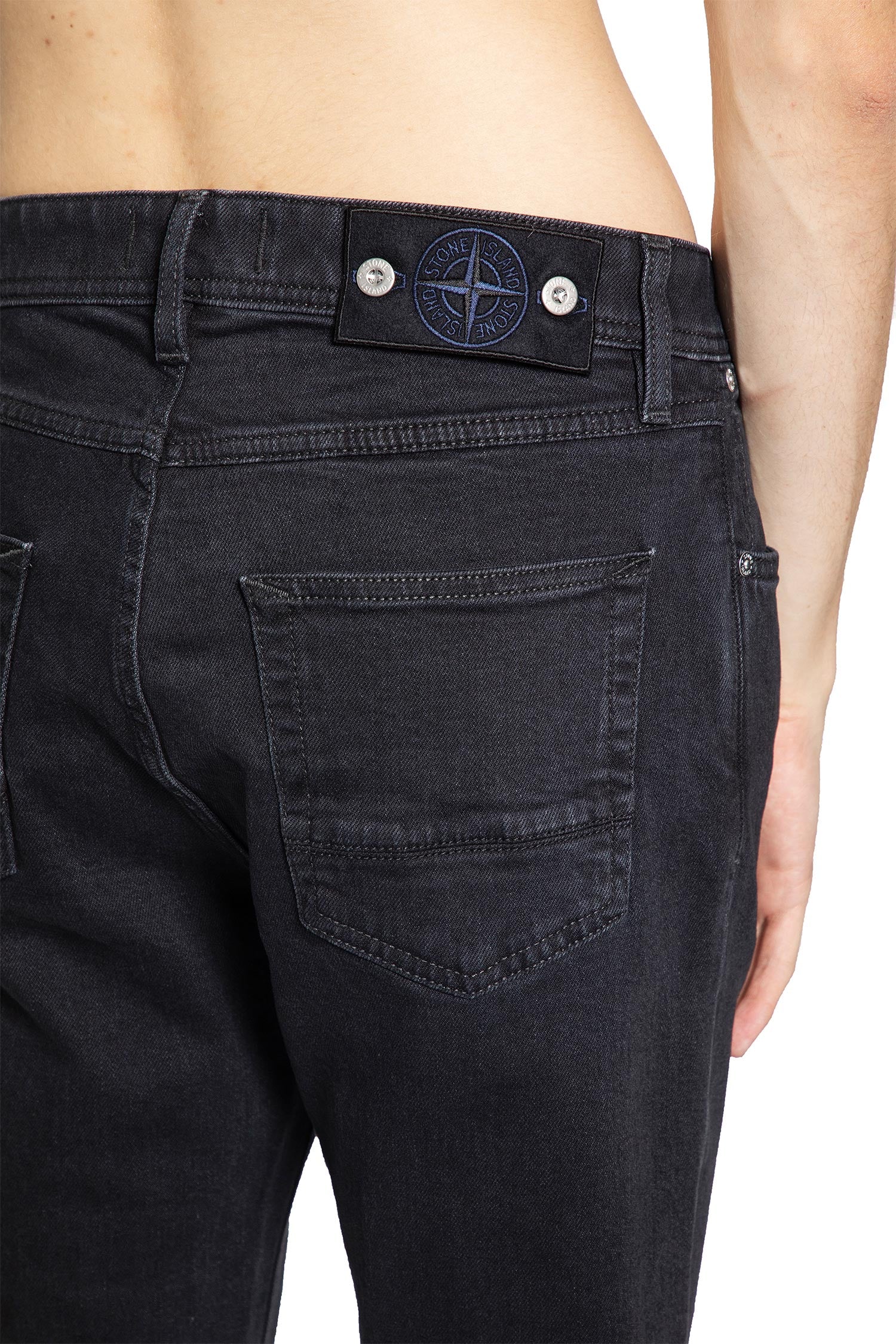 STONE ISLAND MAN BLACK JEANS