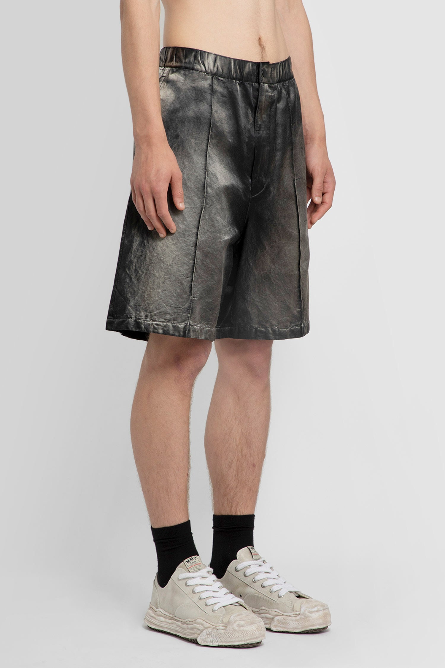 MAISON MIHARA YASUHIRO MAN BLACK SHORTS & SKIRTS