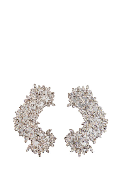 Silver-Plated Zirconia Earrings
