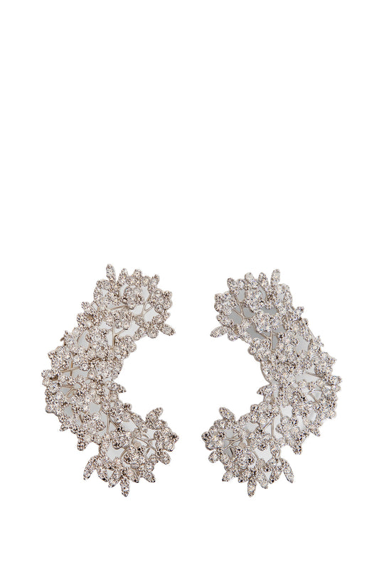 Silver-Plated Zirconia Earrings