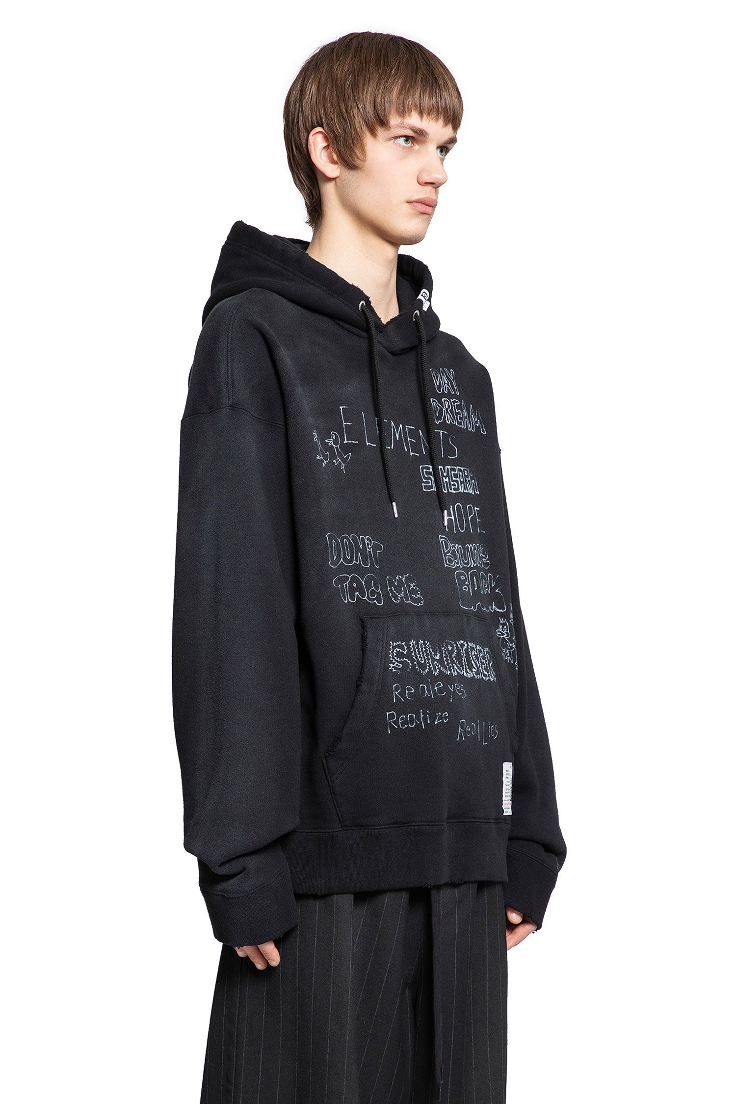 MAISON MIHARA YASUHIRO MAN BLACK SWEATSHIRTS