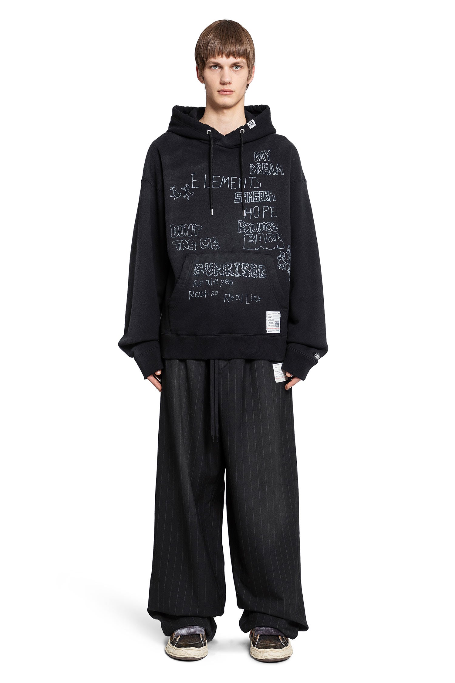 MAISON MIHARA YASUHIRO MAN BLACK SWEATSHIRTS