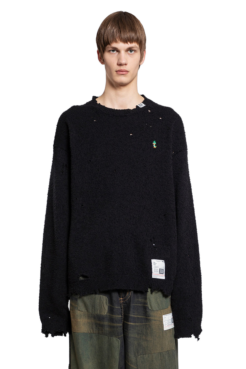 MAISON MIHARA YASUHIRO MAN BLACK KNITWEAR