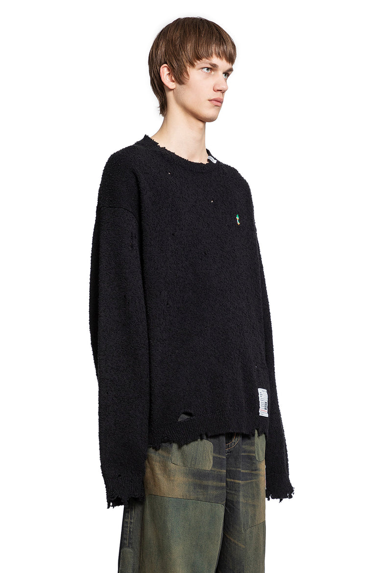 MAISON MIHARA YASUHIRO MAN BLACK KNITWEAR