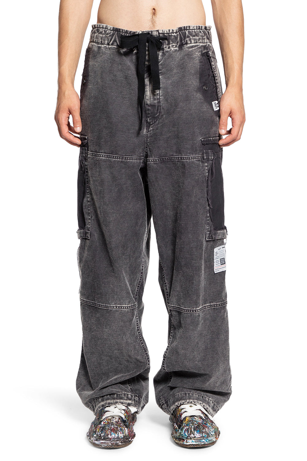 MAISON MIHARA YASUHIRO MAN BLACK TROUSERS