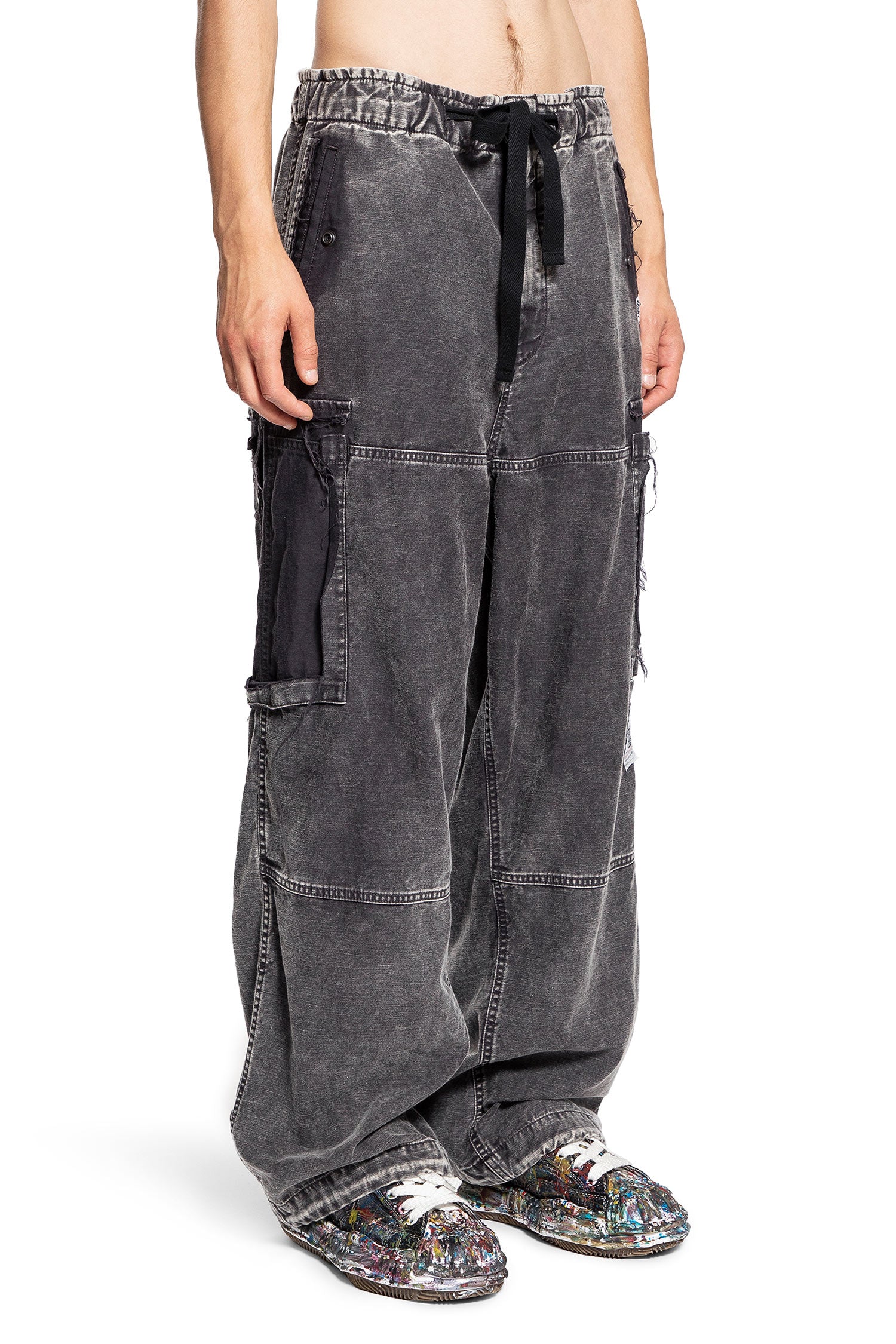 MAISON MIHARA YASUHIRO MAN BLACK TROUSERS