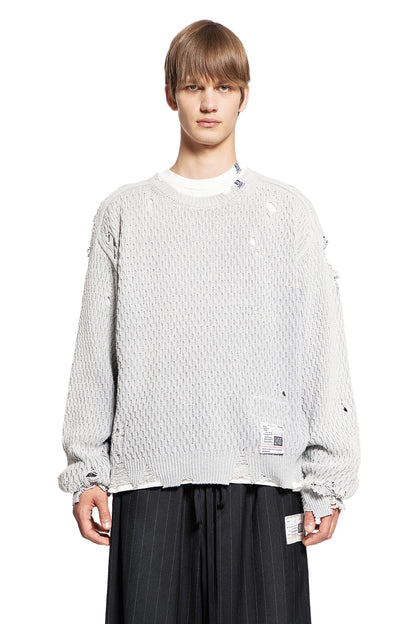 MAISON MIHARA YASUHIRO MAN GREY KNITWEAR