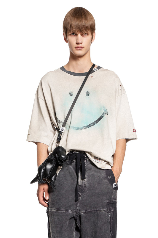 MAISON MIHARA YASUHIRO MAN OFF-WHITE T-SHIRTS & TANK TOPS