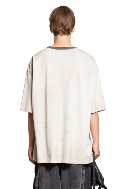 MAISON MIHARA YASUHIRO MAN OFF-WHITE T-SHIRTS & TANK TOPS