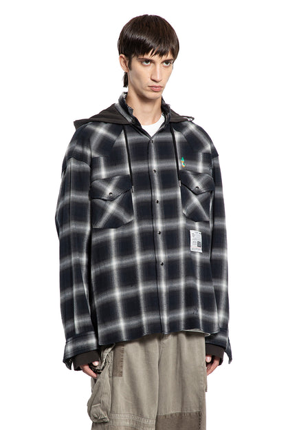 Hoodie Combine Check Shirt