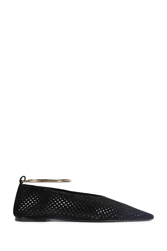 Perforated Suede Ballerina