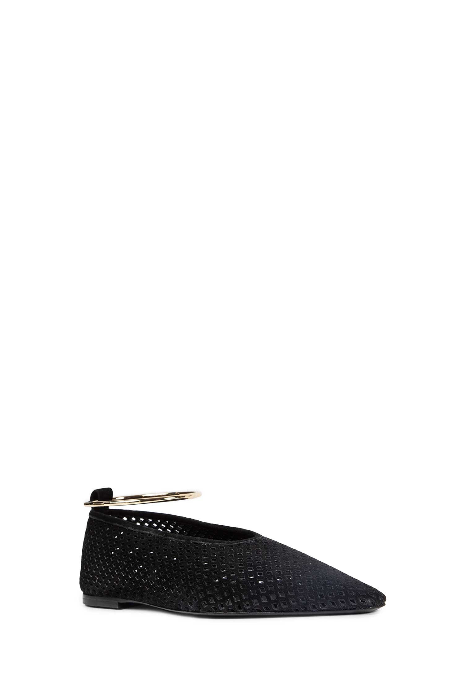 Perforated Suede Ballerina