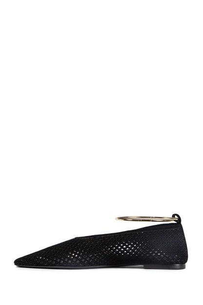 Perforated Suede Ballerina