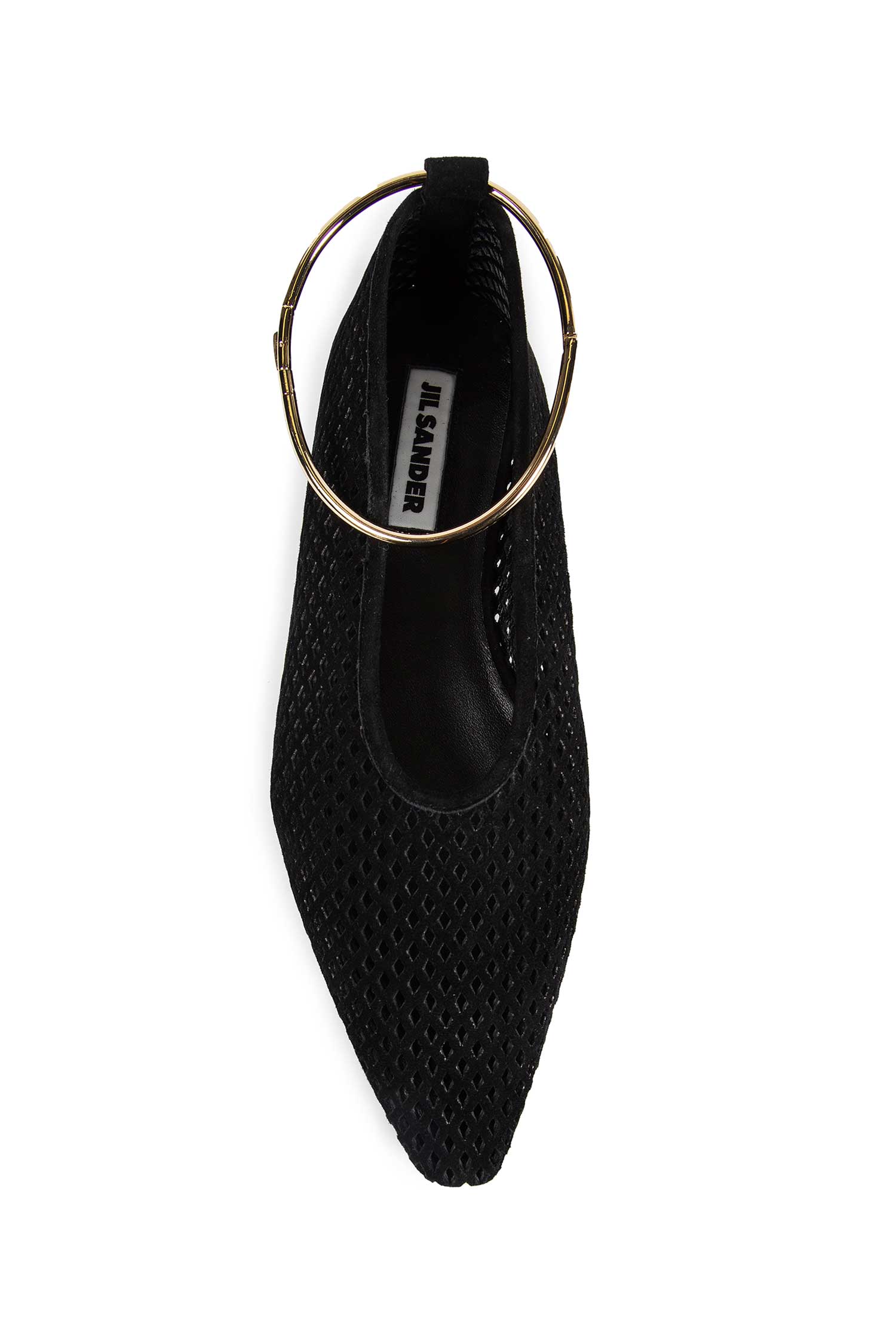 Perforated Suede Ballerina