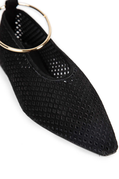 Perforated Suede Ballerina