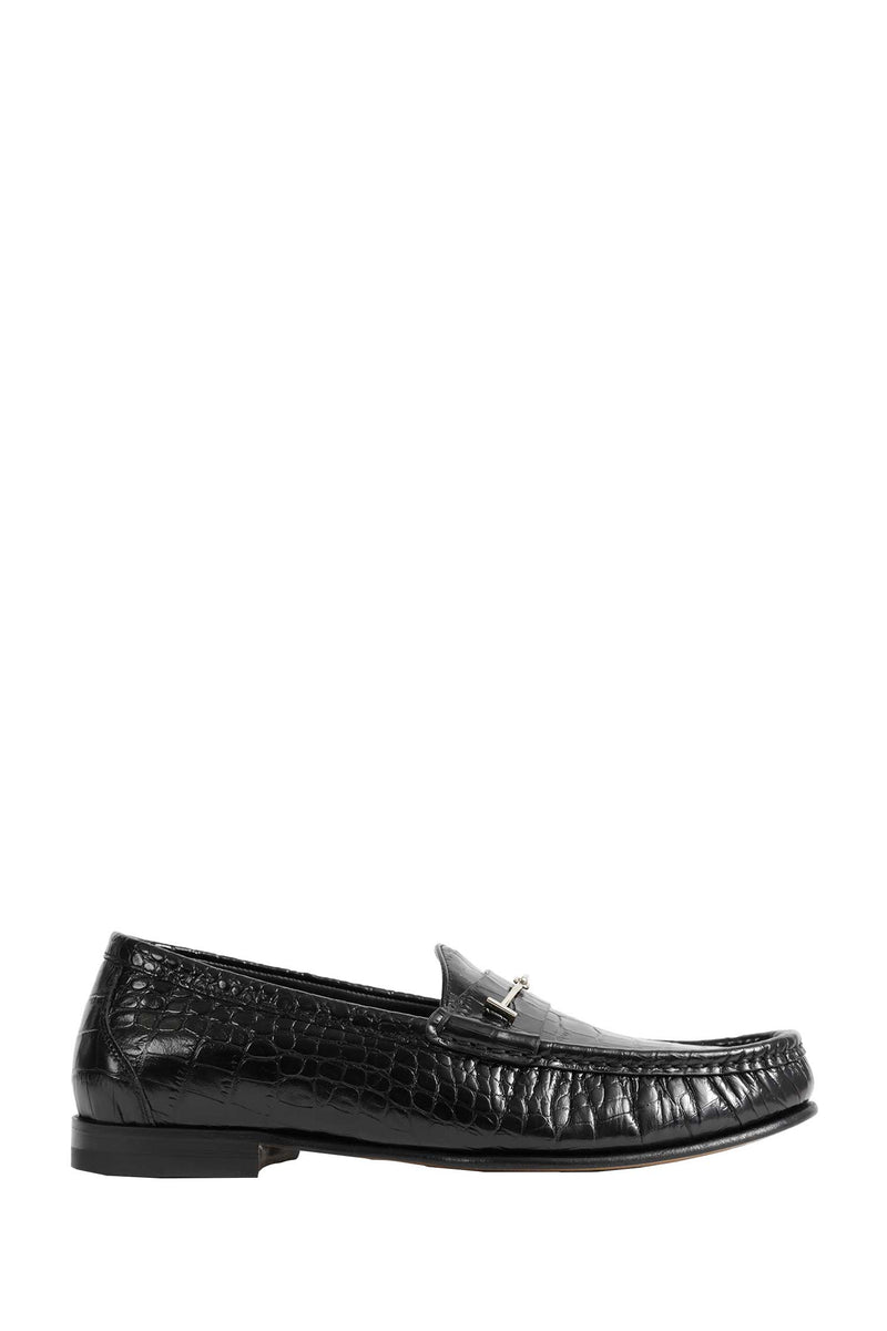 TOM FORD Printed Croc Oscar Loafers man