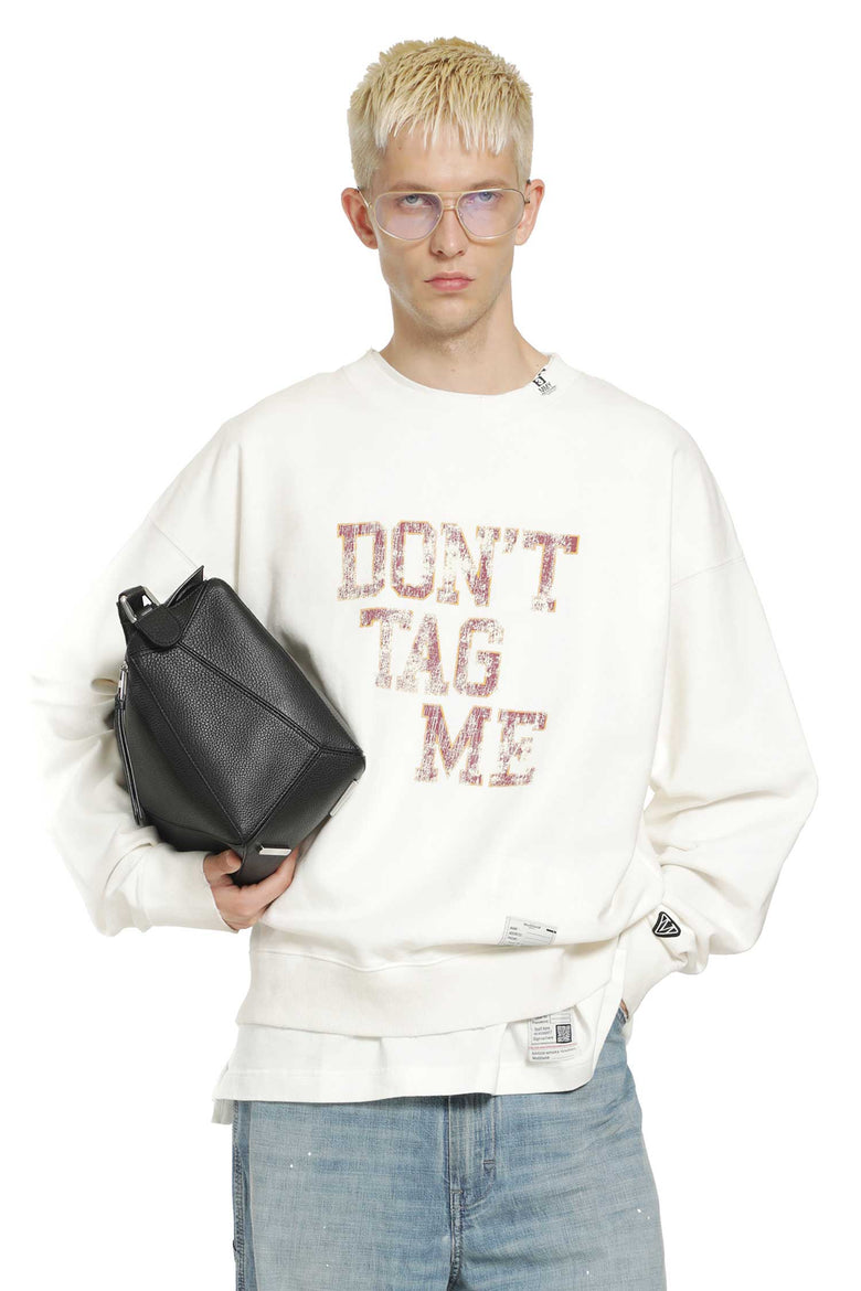 MAISON MIHARA YASUHIRO Don't Tag Me Printed Sweatshirt man