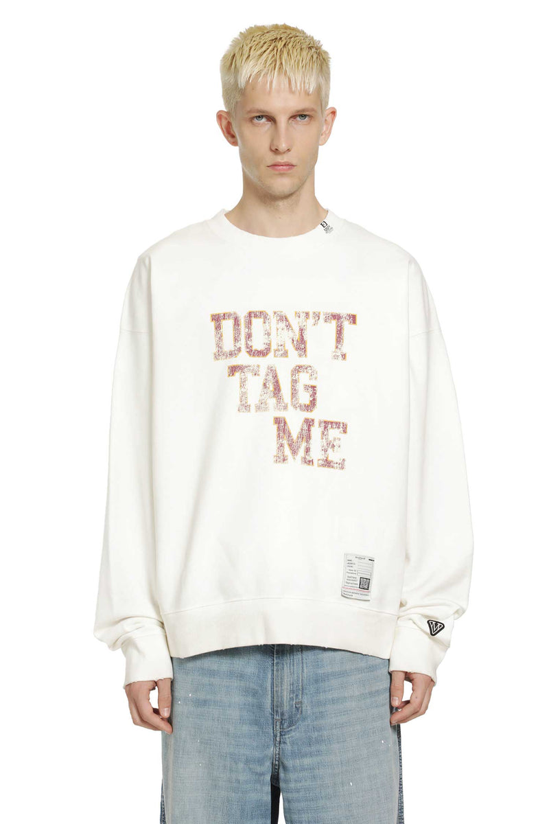 MAISON MIHARA YASUHIRO Don't Tag Me Printed Sweatshirt man