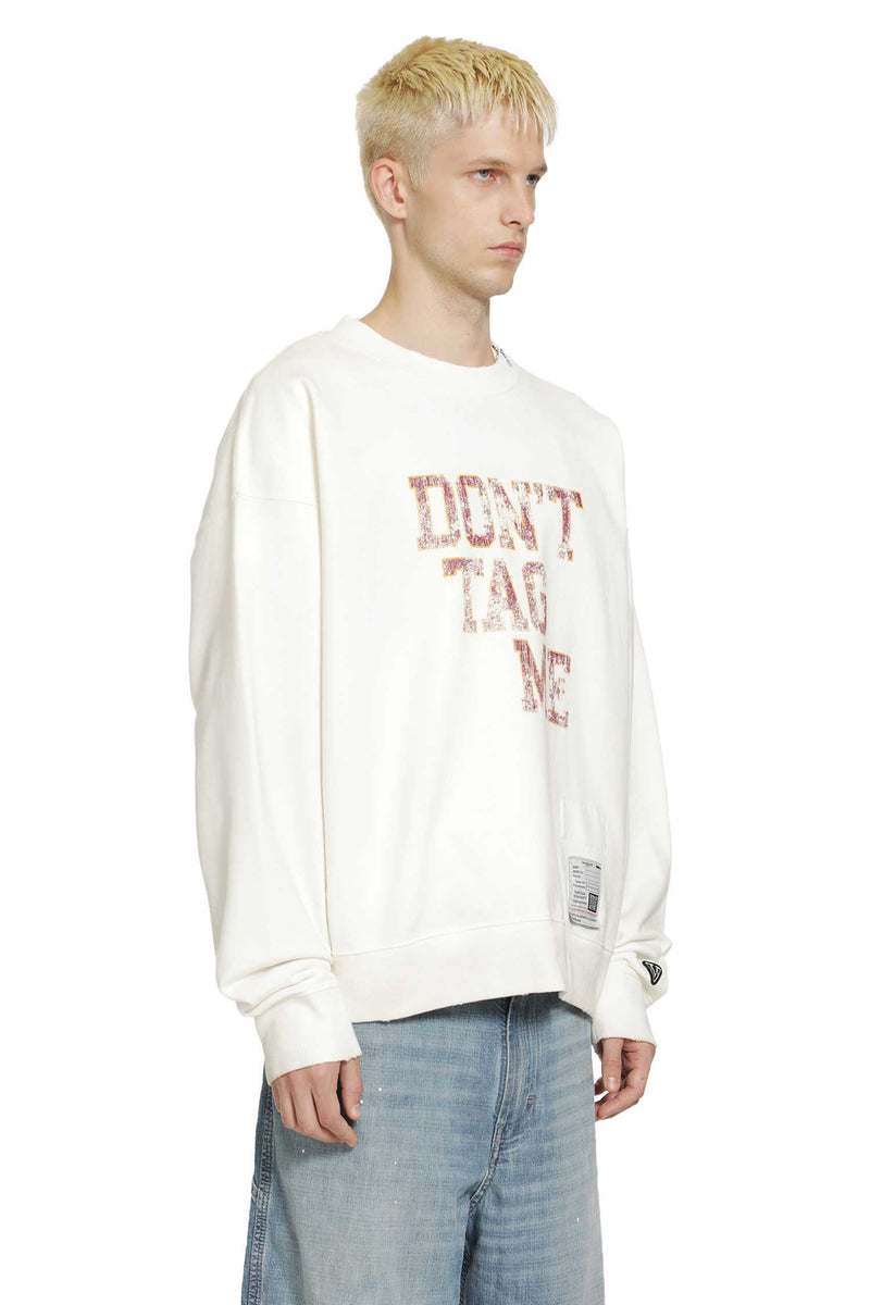 MAISON MIHARA YASUHIRO Don't Tag Me Printed Sweatshirt man