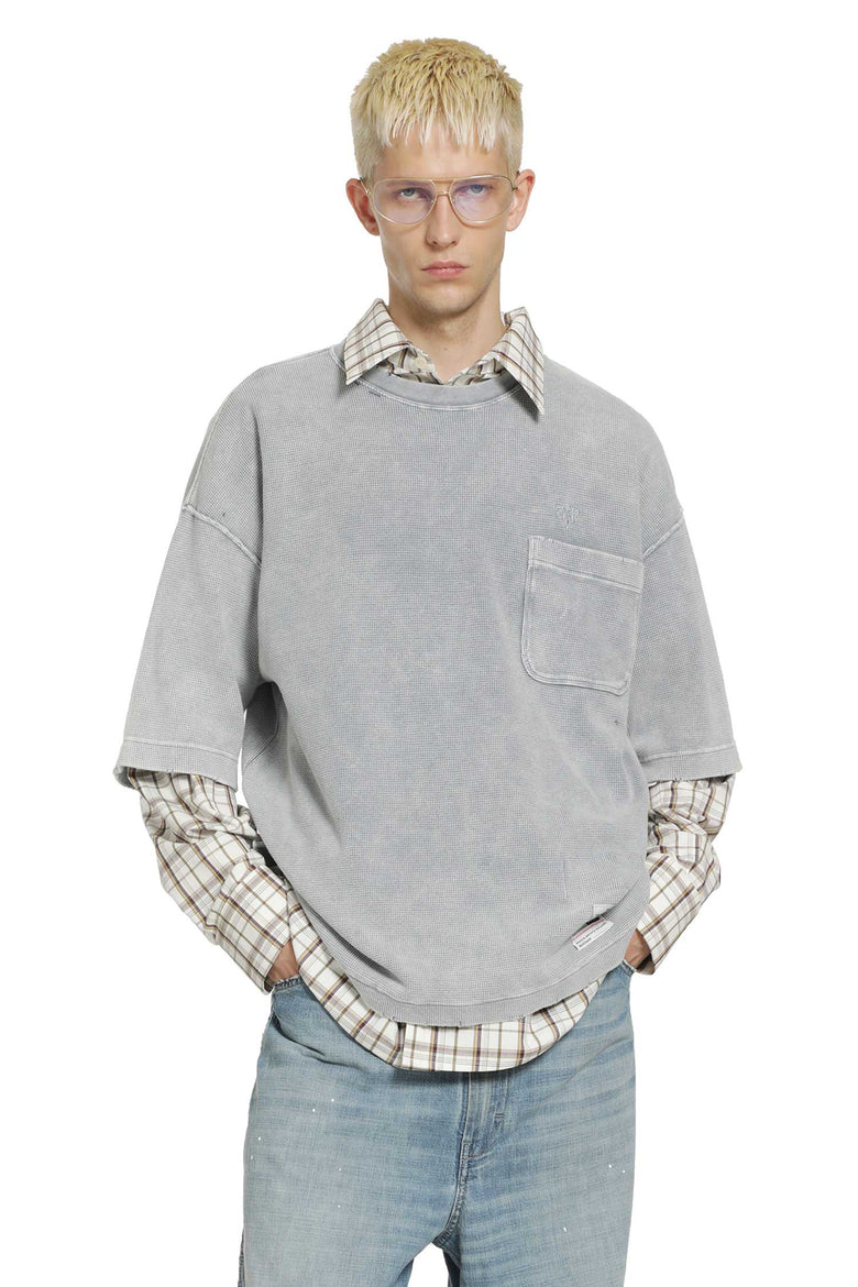 MAISON MIHARA YASUHIRO Bleached Thermal T-shirt man