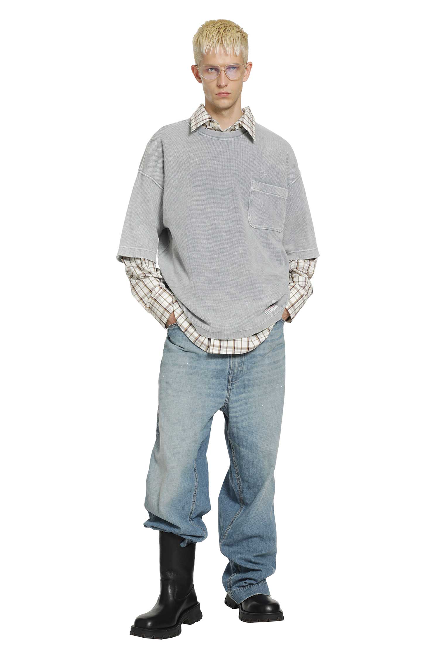 MAISON MIHARA YASUHIRO Bleached Thermal T-shirt man