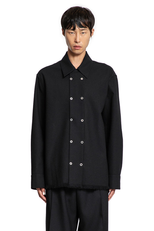 Wool Shirt with Eyelets