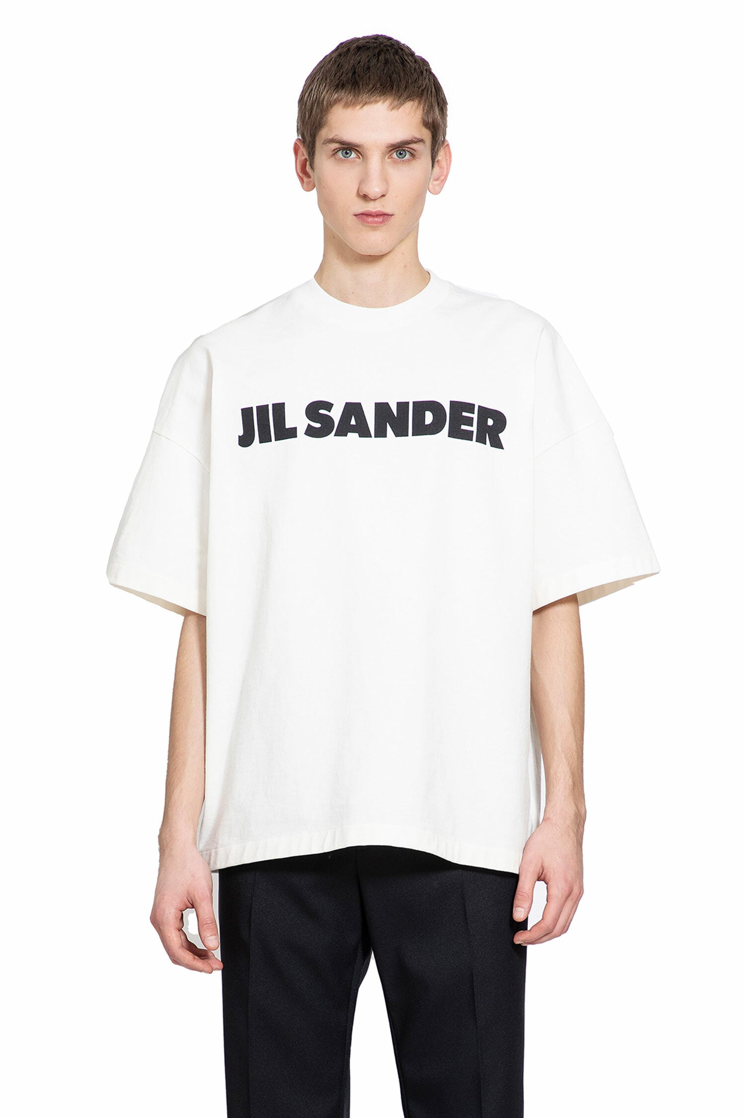 JIL SANDER MAN WHITE T-SHIRTS & TANK TOPS