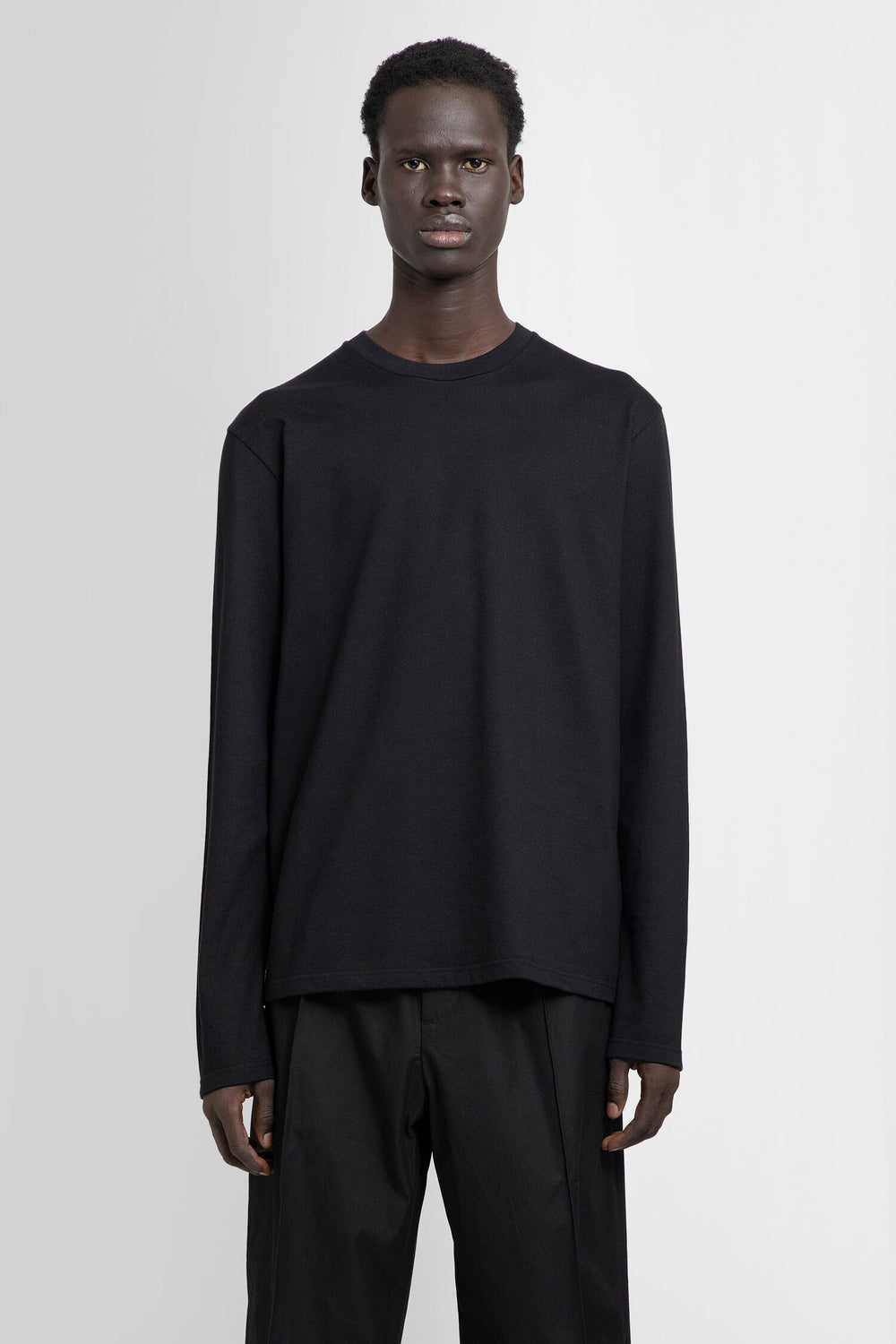 JIL SANDER MAN BLACK T-SHIRTS & TANK TOPS