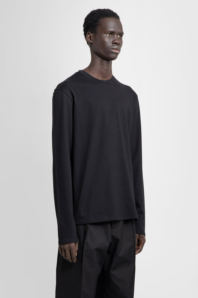 JIL SANDER MAN BLACK T-SHIRTS & TANK TOPS