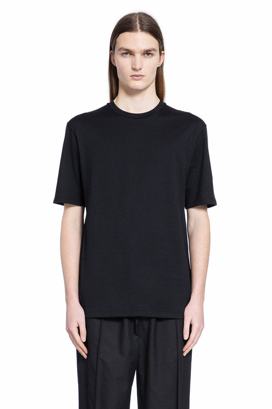 JIL SANDER MAN BLACK T-SHIRTS & TANK TOPS