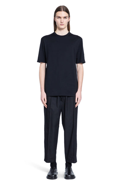 JIL SANDER MAN BLACK T-SHIRTS & TANK TOPS