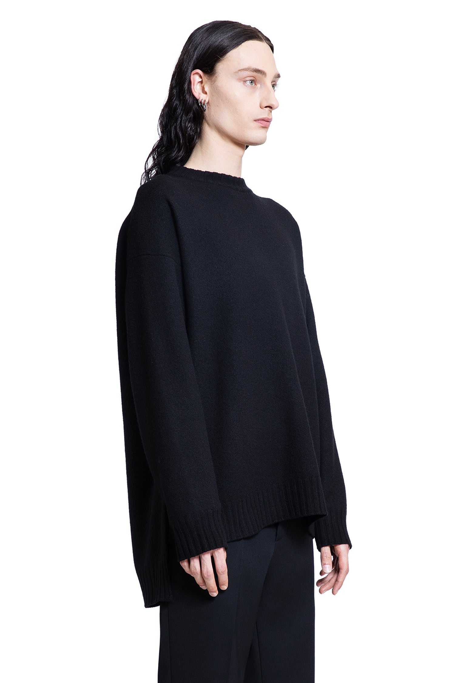 JIL SANDER MAN BLACK KNITWEAR