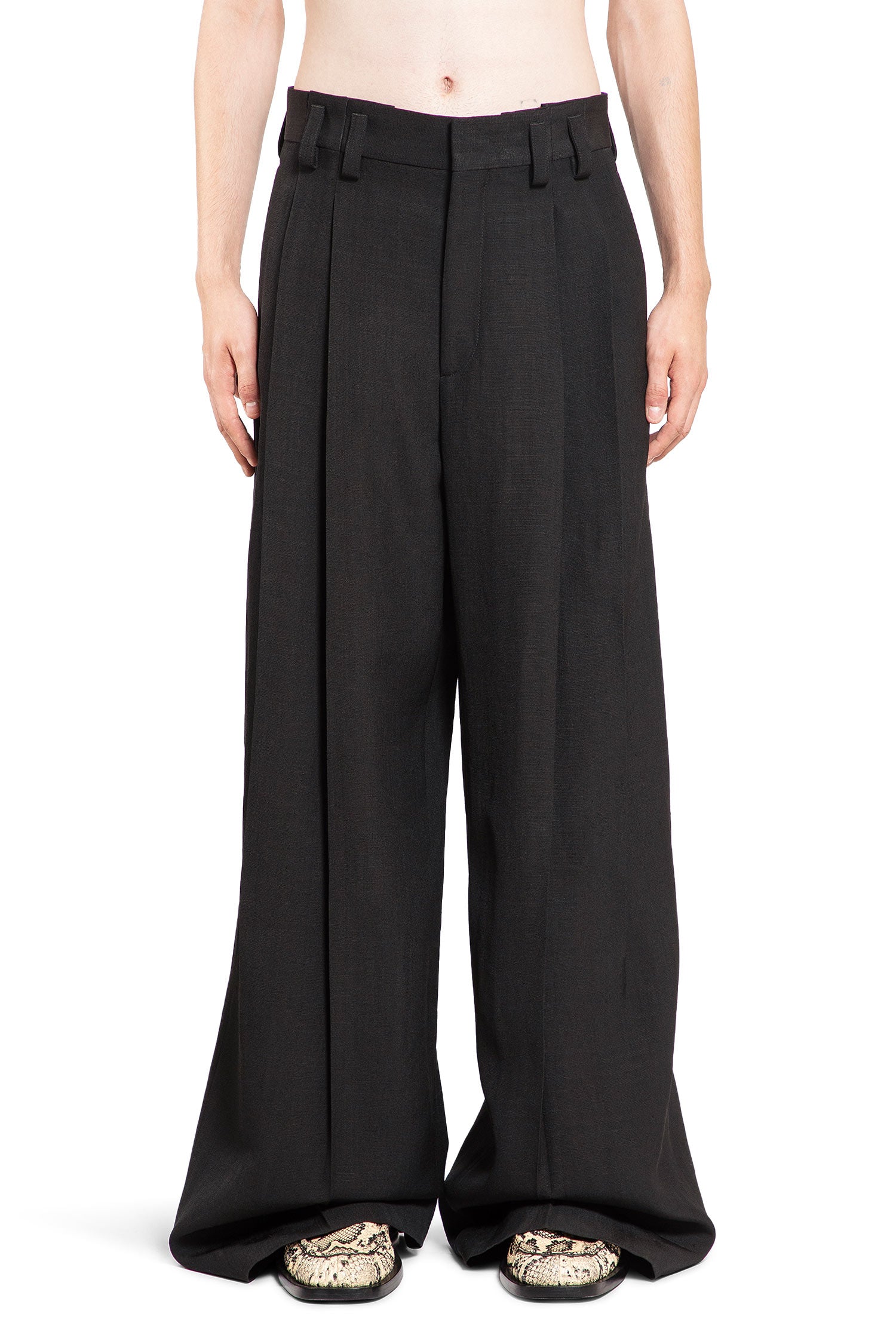 JIL SANDER MAN BLACK TROUSERS