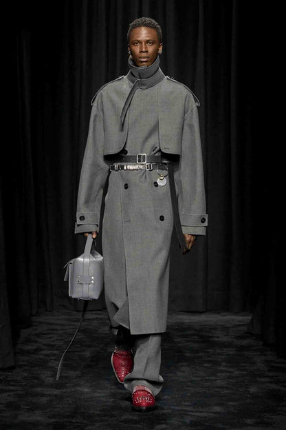 Wool Gabardine Trench Coat