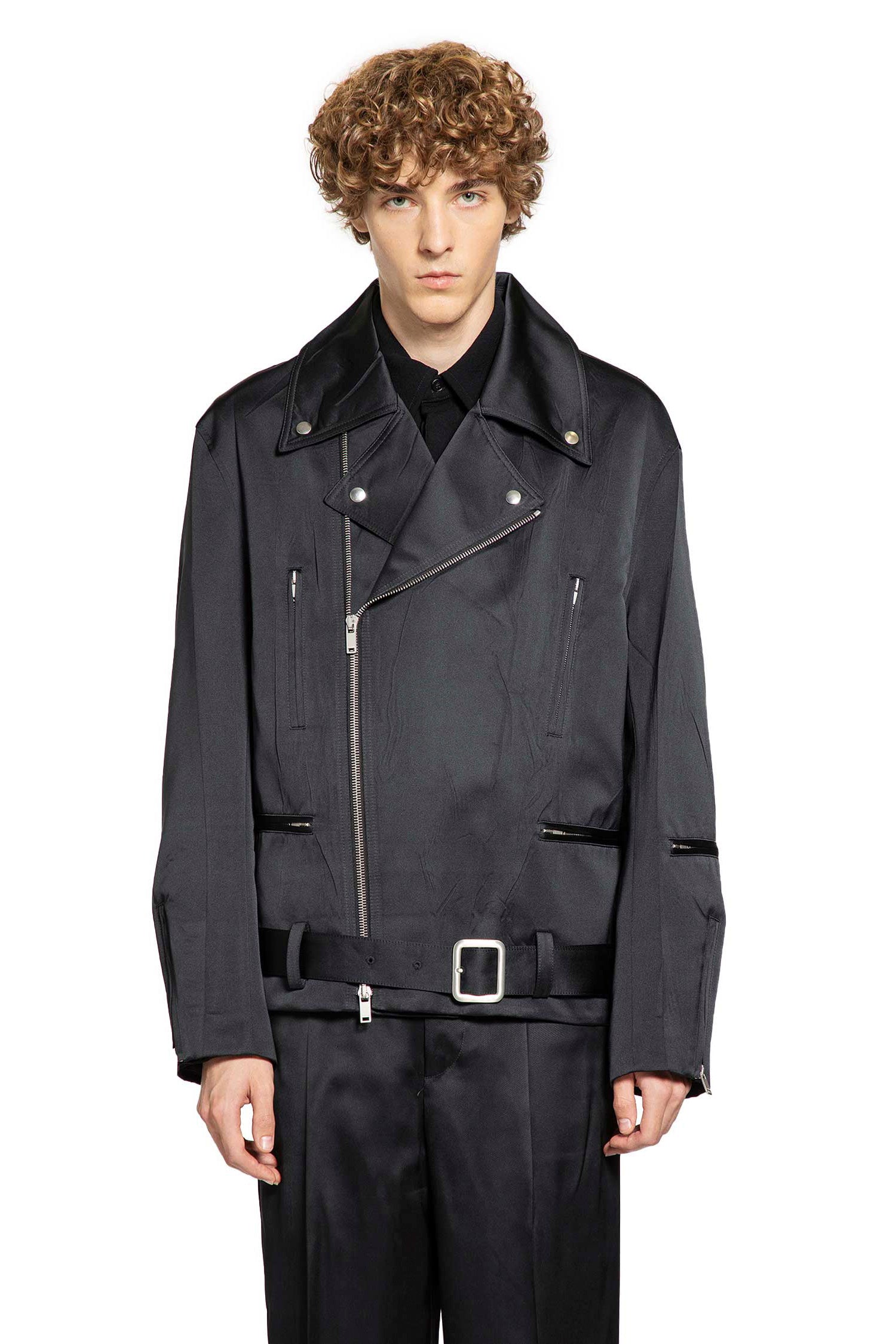 JIL SANDER MAN BLACK JACKETS