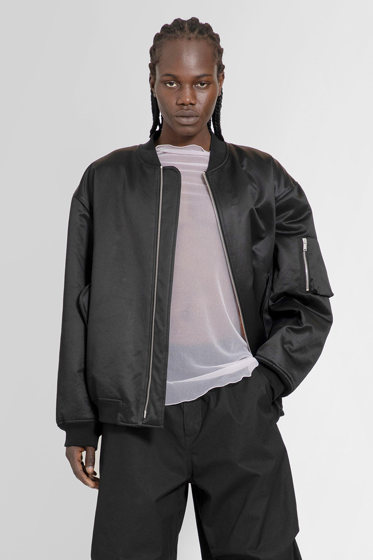 JIL SANDER MAN BLACK JACKETS