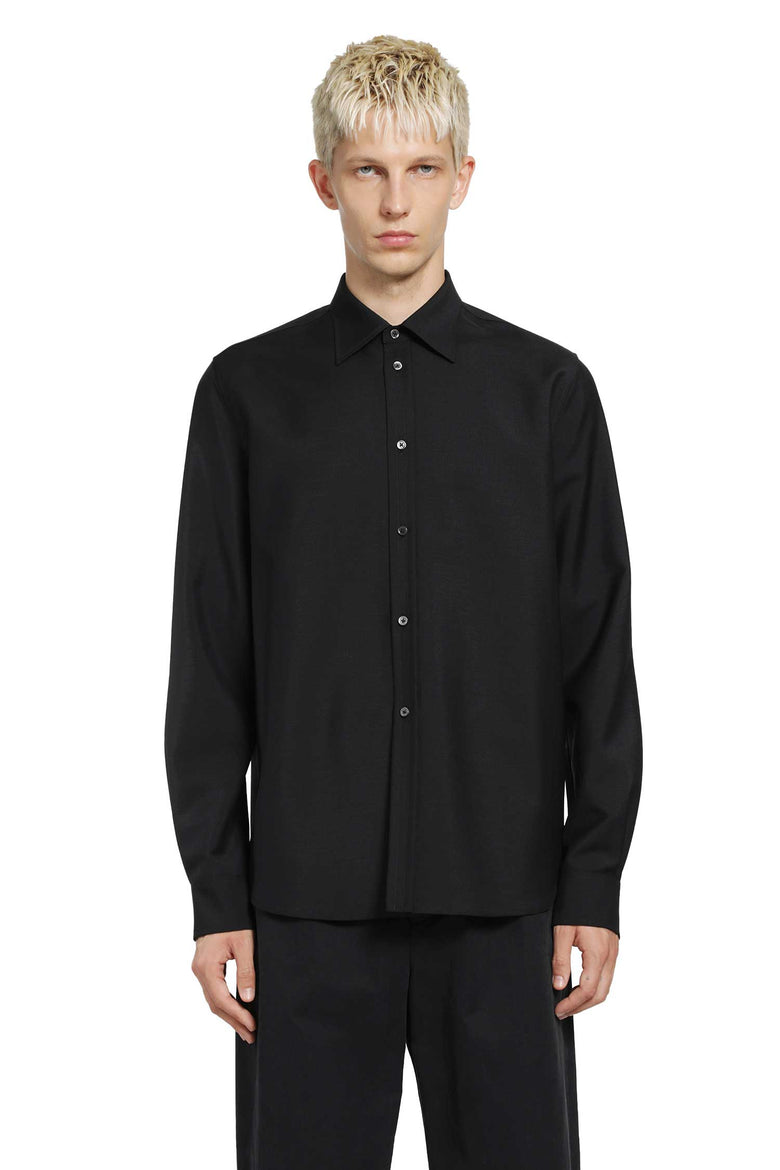 JIL SANDER Wool Mohair Canvas Shirt man